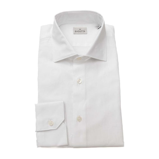 Bagutta | White Cotton Shirt| McRichard Designer Brands   
