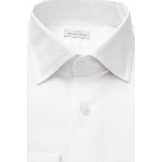 Bagutta Sleek White Slim Fit French Collar Shirt white-cotton-shirt-6 product-23957-1818580356-29dc589d-48b.jpg