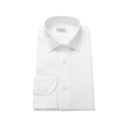 Bagutta Sleek White Slim Fit French Collar Shirt white-cotton-shirt-6 product-23957-212252959-3109738a-6c7.jpg