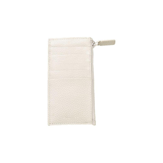 Cerruti 1881 Chic White Leather Wallet with Front Logo white-leather-wallet-1