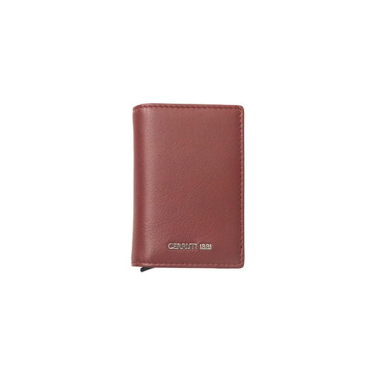 Cerruti 1881 Elegant Red Calf Leather Wallet red-calf-leather-wallet