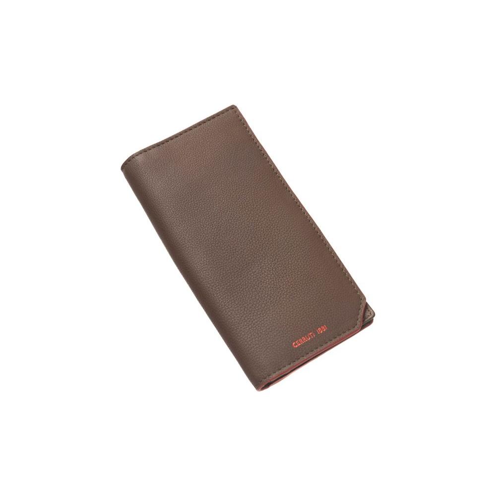 Cerruti 1881 Timeless Leather Billfold – Classic Elegance brown-calf-leather-wallet-1
