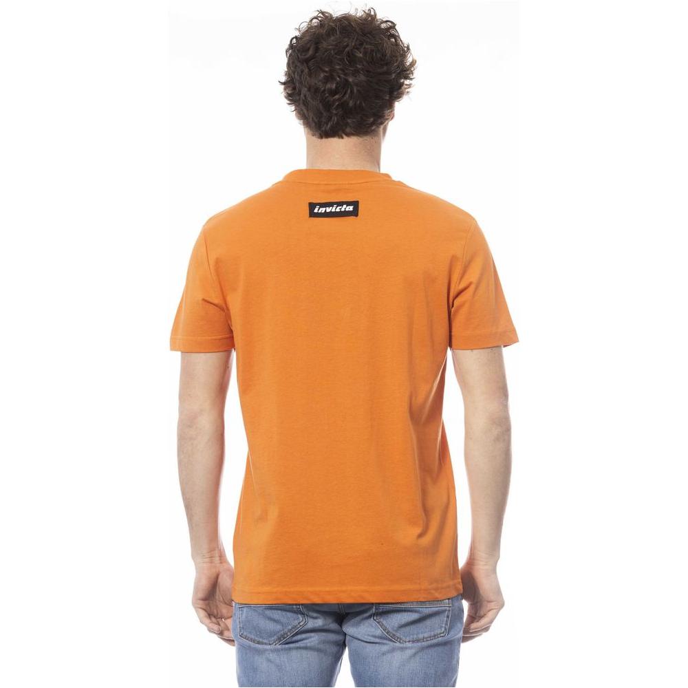 Invicta Orange Logo Crew Neck Tee orange-cotton-t-shirt-3