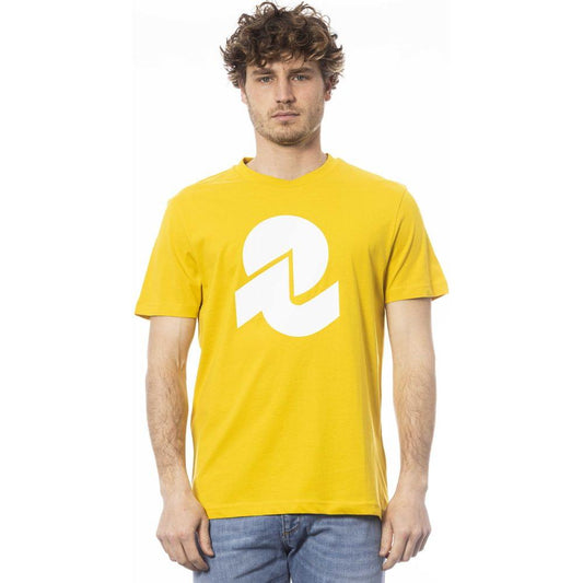 Invicta Sunny Yellow Crew Neck Logo Tee yellow-cotton-t-shirt-4