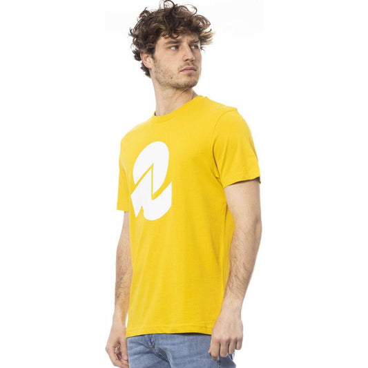 Invicta Sunny Yellow Crew Neck Logo Tee yellow-cotton-t-shirt-4