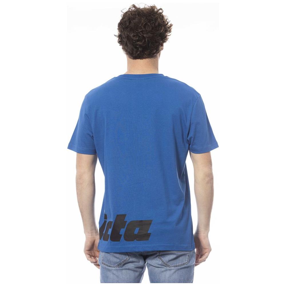 Invicta Crew Neck Cotton Tee with Chest Logo blue-cotton-t-shirt-34