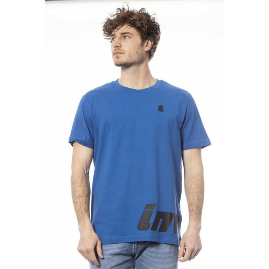 Invicta Crew Neck Cotton Tee with Chest Logo blue-cotton-t-shirt-34