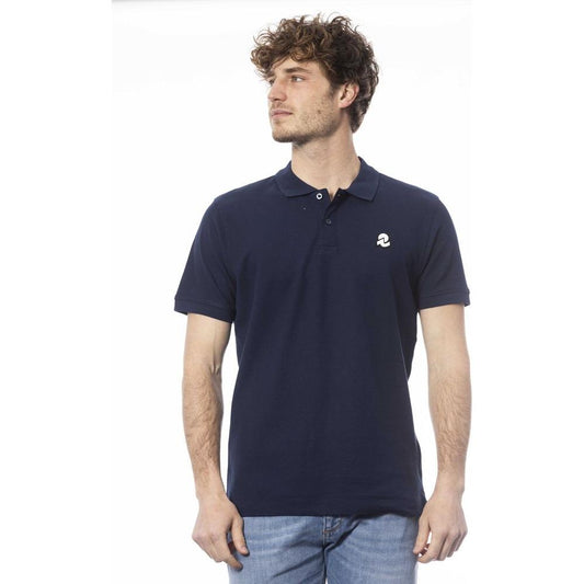 Invicta Elegant Blue Short Sleeve Polo Shirt blue-cotton-polo-shirt-14