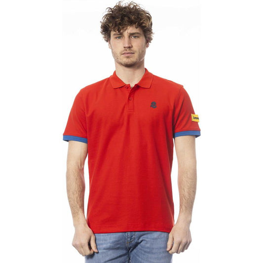 Invicta Chic Red Cotton Polo with Chest Logo red-cotton-polo-shirt-1