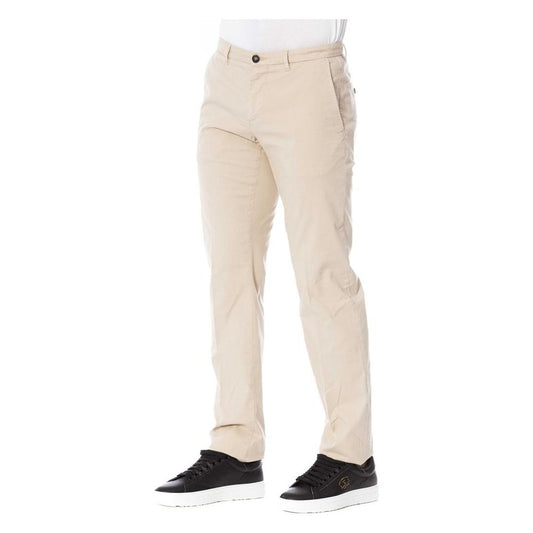 Trussardi Chic Beige Cotton Blend Trousers beige-cotton-jeans-pant-10