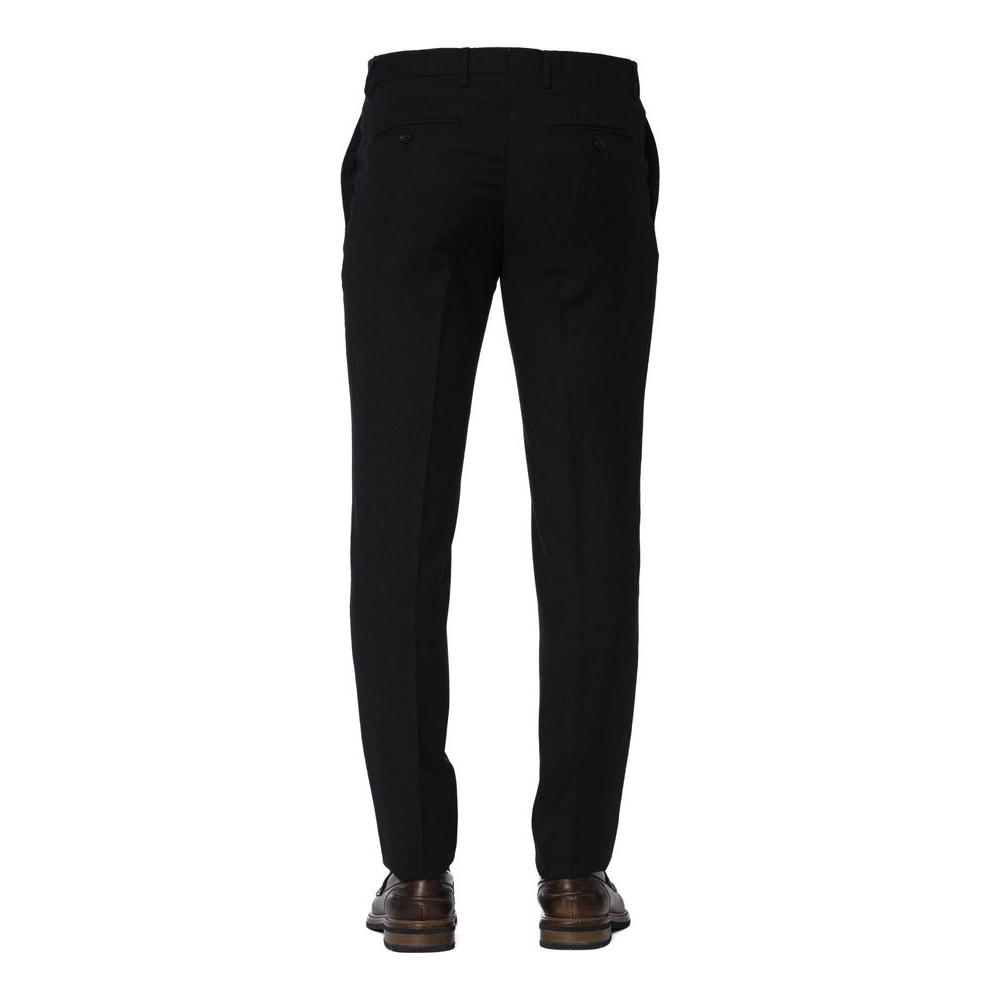 Trussardi | Black Polyester Jeans & Pant| McRichard Designer Brands   