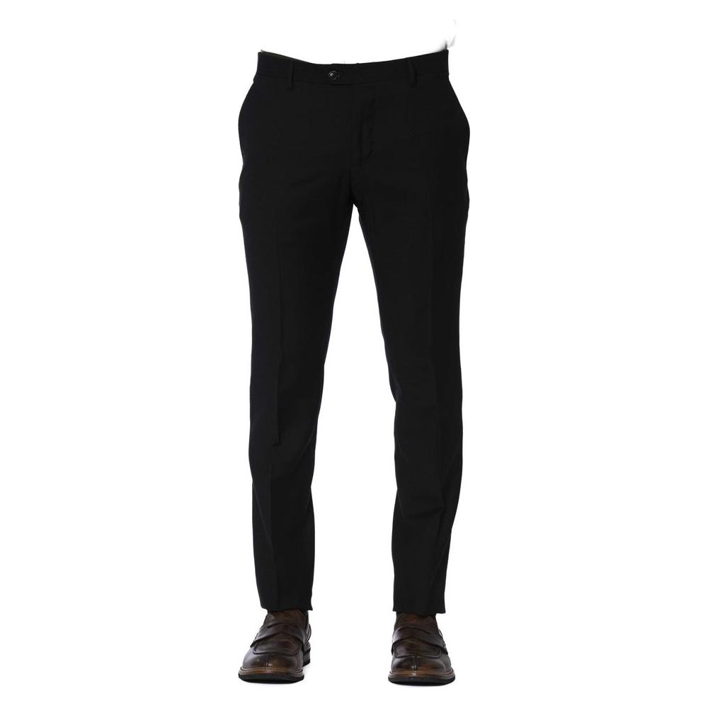 Trussardi | Black Polyester Jeans & Pant| McRichard Designer Brands   