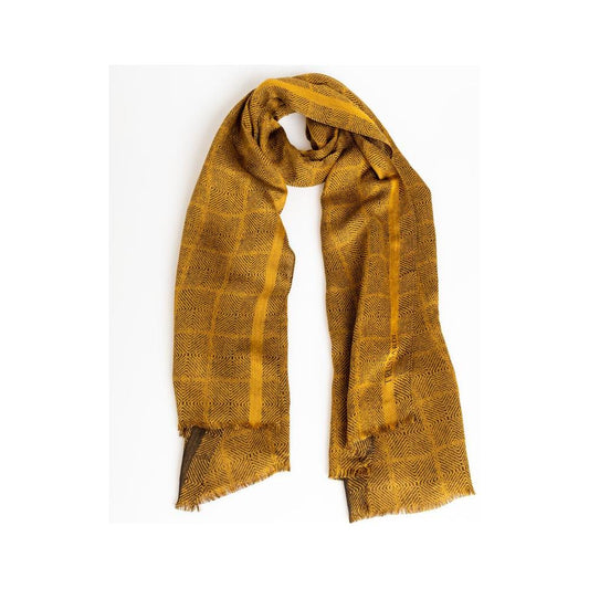 Trussardi Elegant Yellow Scarf for the Discerning Gentleman yellow-viscose-scarf