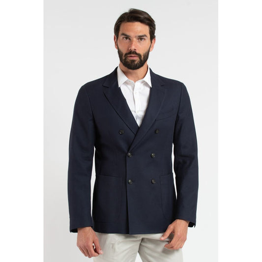 Trussardi | Blue Virgin Wool Blazer| McRichard Designer Brands   