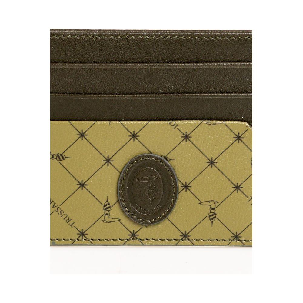Trussardi Elegant Green Leather Card Holder green-leather-wallet product-24087-23696523-3fd779df-386.jpg