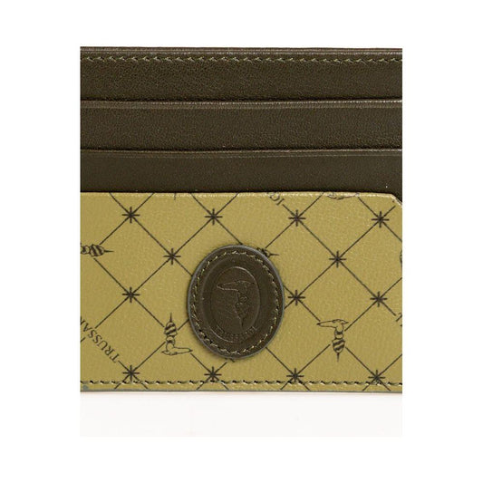 Trussardi | Green Leather Wallet| McRichard Designer Brands   