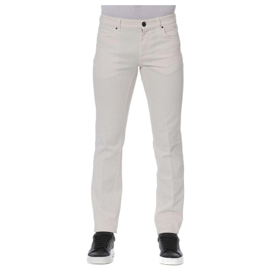 Trussardi Elegant White Cotton Denim for Men white-cotton-jeans-pant-18