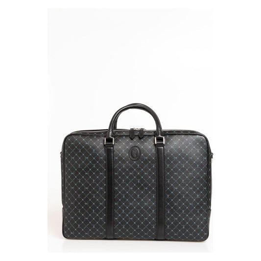 Trussardi Elegant Black Leather Briefcase with Shoulder Strap black-leather-briefcase product-24097-1674126807-abc1b98c-159.jpg