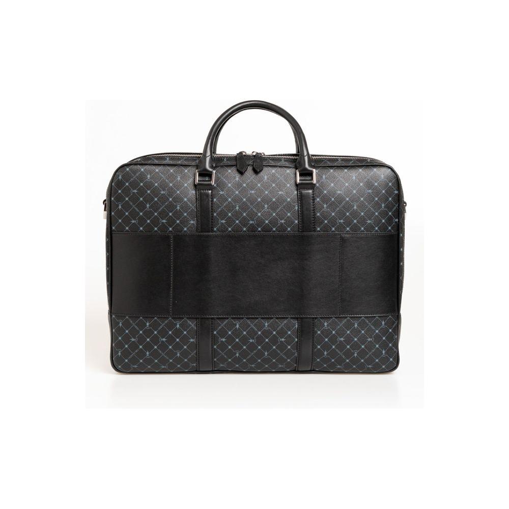 Trussardi Elegant Black Leather Briefcase with Shoulder Strap black-leather-briefcase product-24097-80598685-e72ea49e-92e.jpg