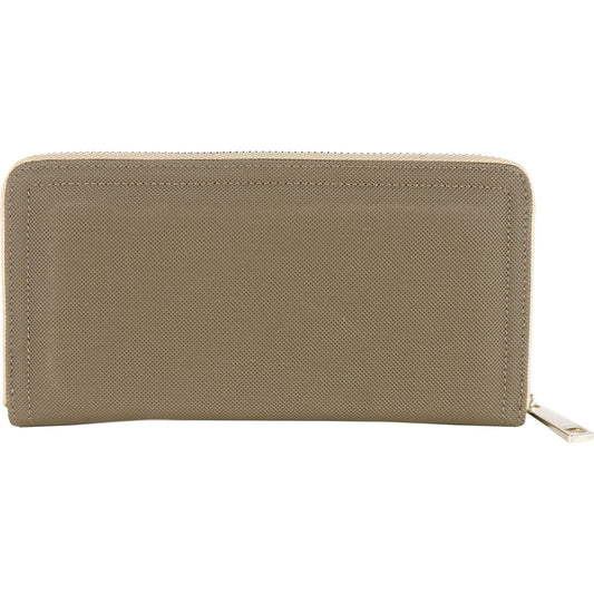 La Martina Chic Kaky Double Zip Wallet with Leather Accents green-polyvinyl-wallet
