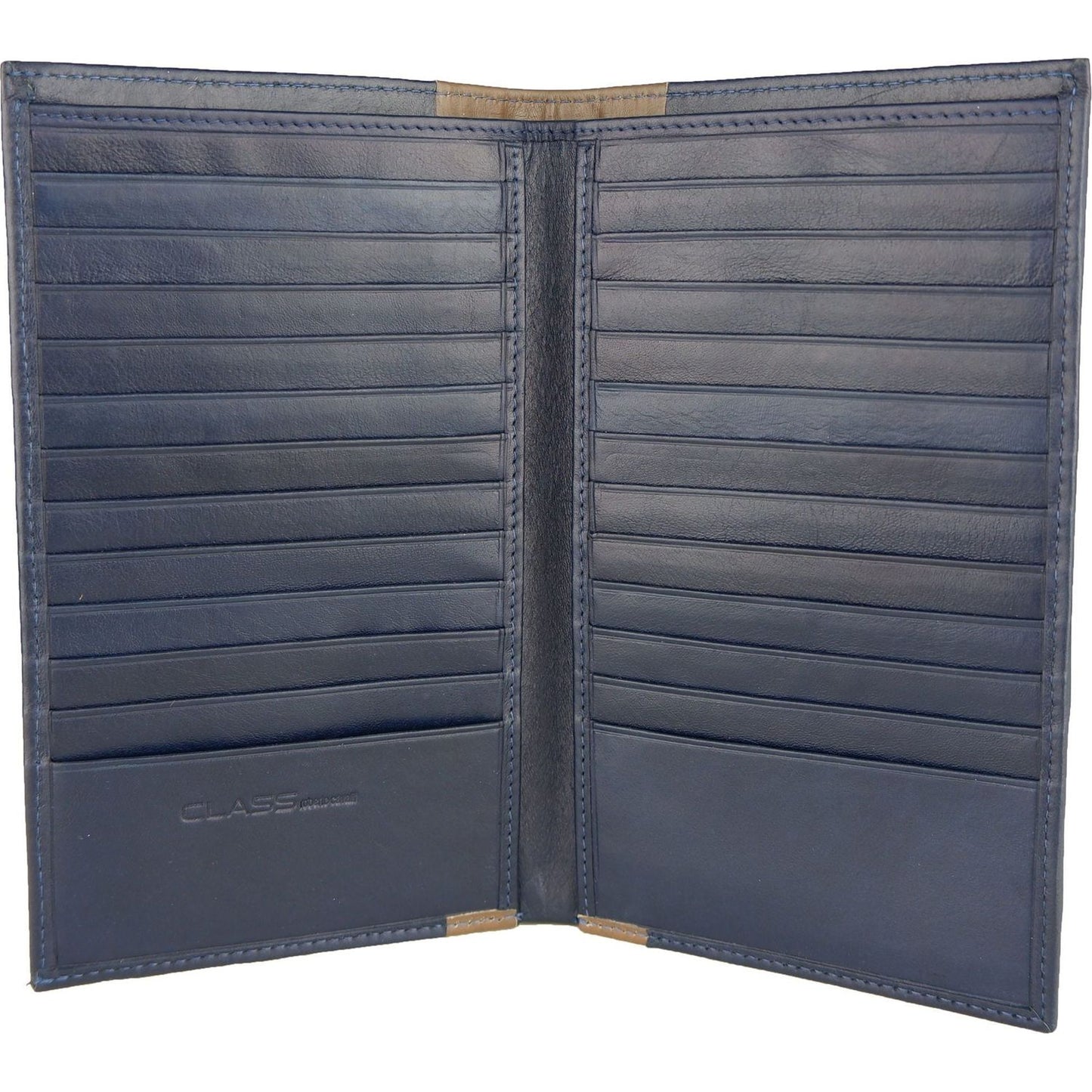 Cavalli Class Elegant Blue and Beige Leather Wallet ar-cavalli-class-wallet MAN WALLETS
