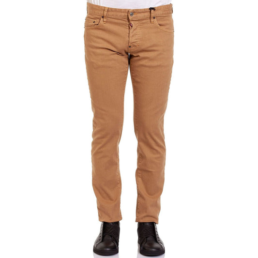 Dsquared² Elegant Brown Denim Jeans with Stretch Fit brown-cotton-jeans-pant-4