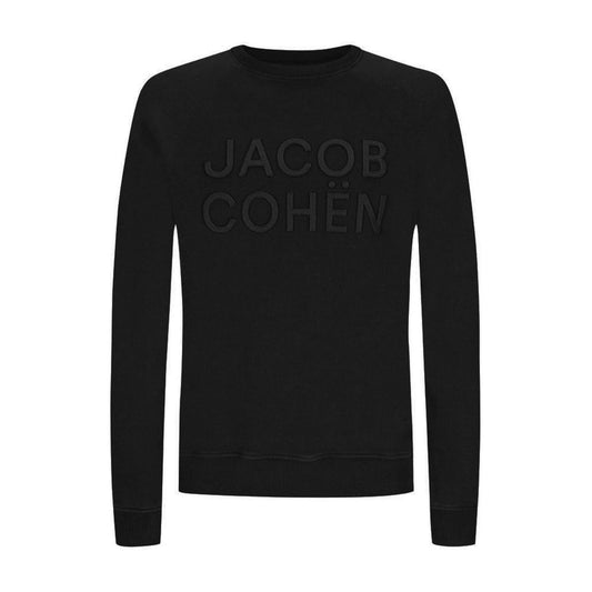 Jacob Cohen Sleek Black Cotton Blend Jacket black-cotton-sweater-25