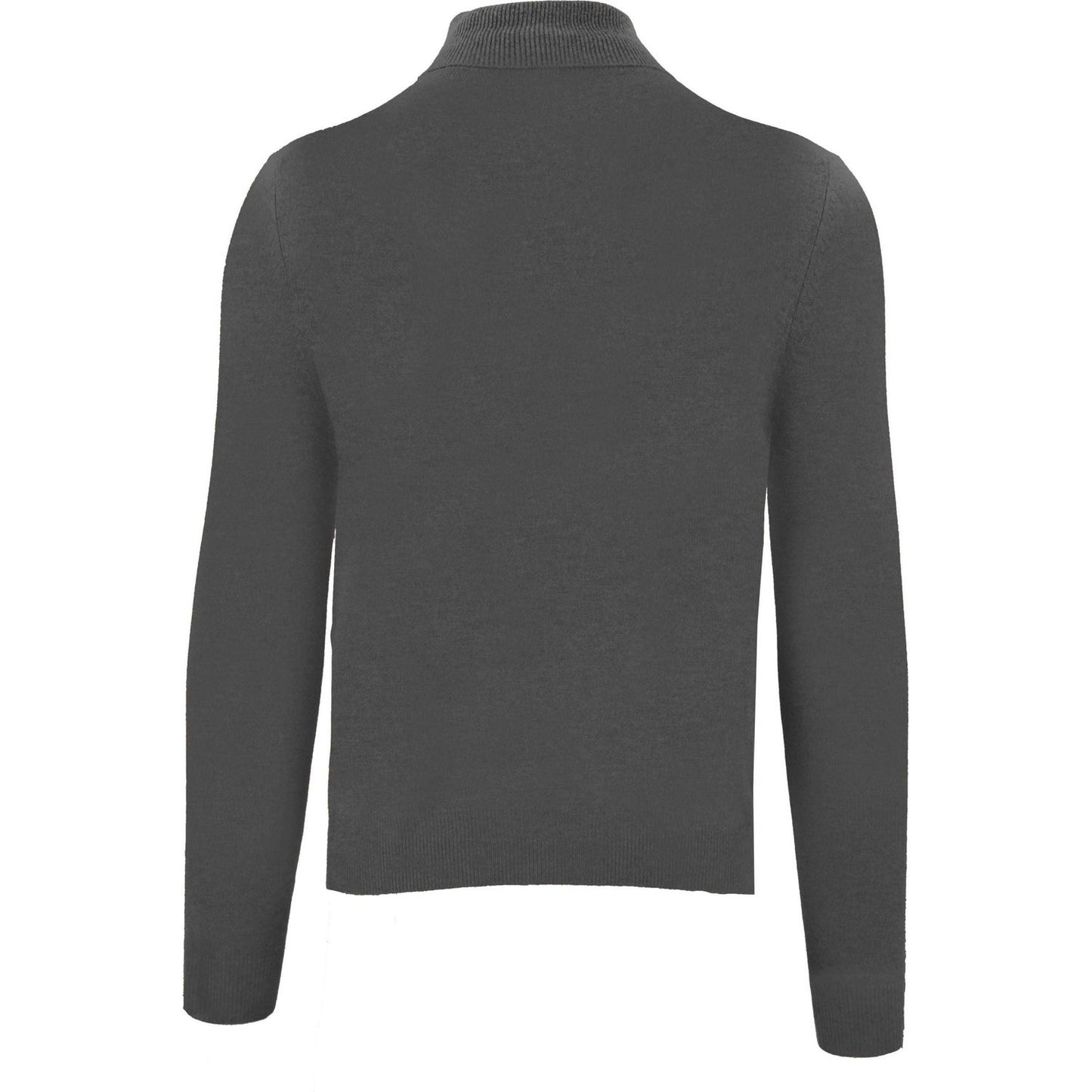 Malo Italian Cashmere High Neck Sweater - Gray gray-cashmere-sweater-2 MAN SWEATERS