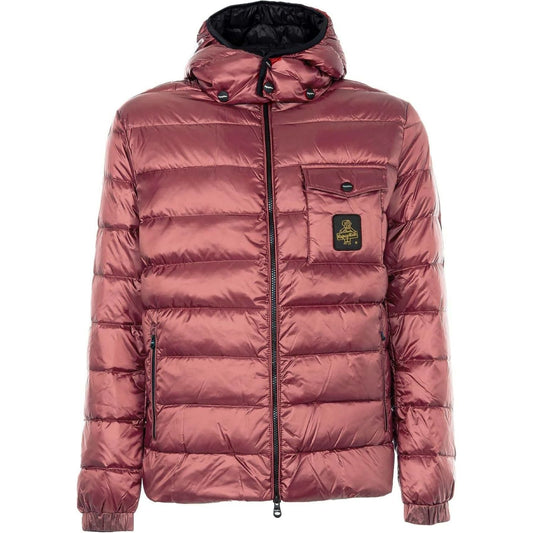 Refrigiwear Elegant Pink Hooded Jacket with Zip Pockets red-nylon-jacket-1 MAN COATS & JACKETS product-7713-44606239-f77c9519-3dd.jpg