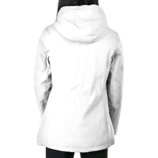 Yes Zee Chic White Hooded Down Jacket for Women white-polyester-jackets-coat-5