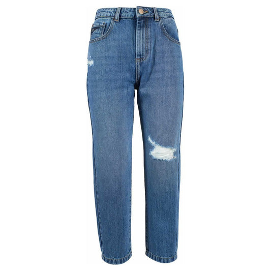 Yes Zee High-Waist Ripped Blue Jeans for Women blue-cotton-jeans-pant-94