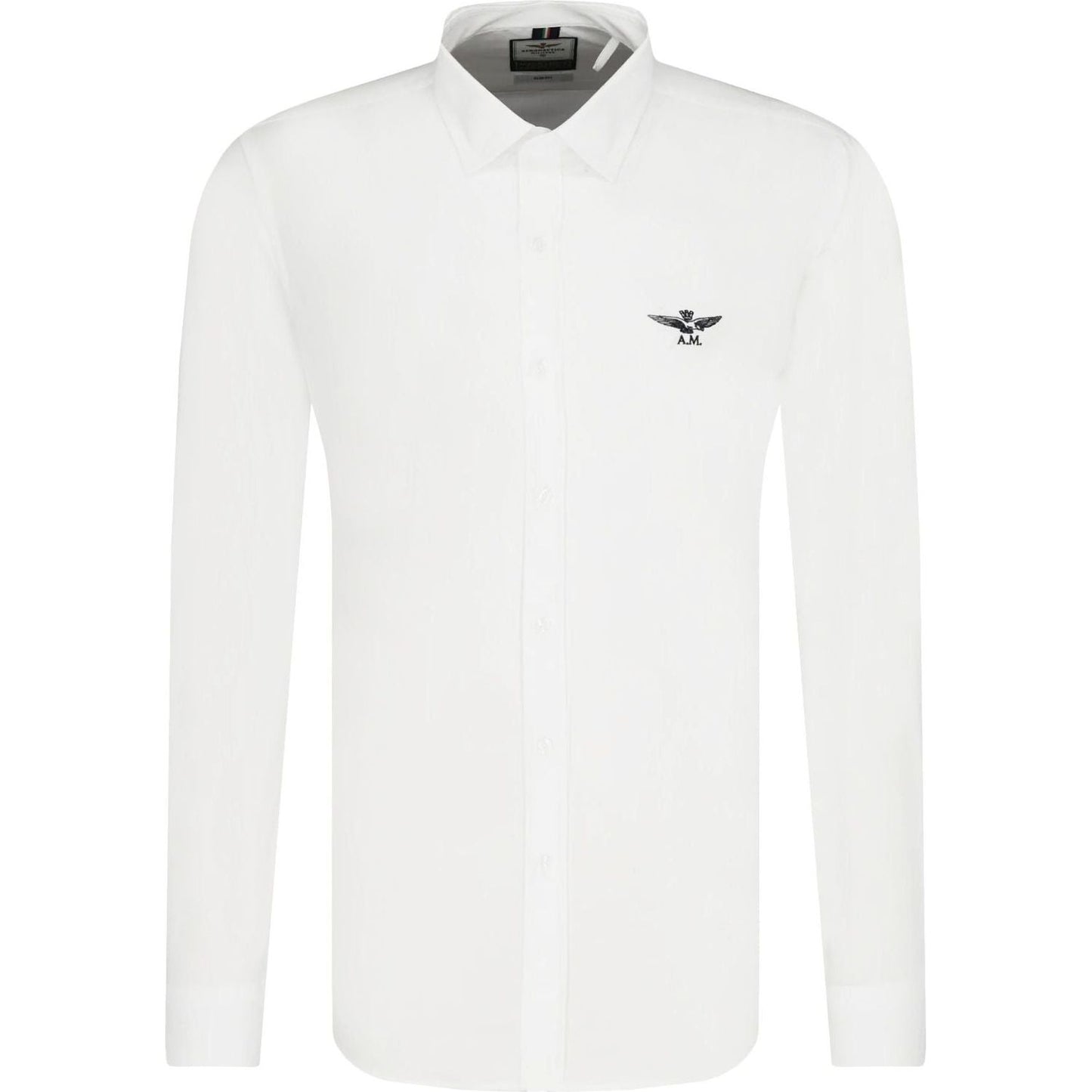 Aeronautica Militare Slim Fit White Cotton Shirt with Eagle Logo white-cotton-shirt-12 product-7878-1895429060-5-3be644f4-47d.jpg