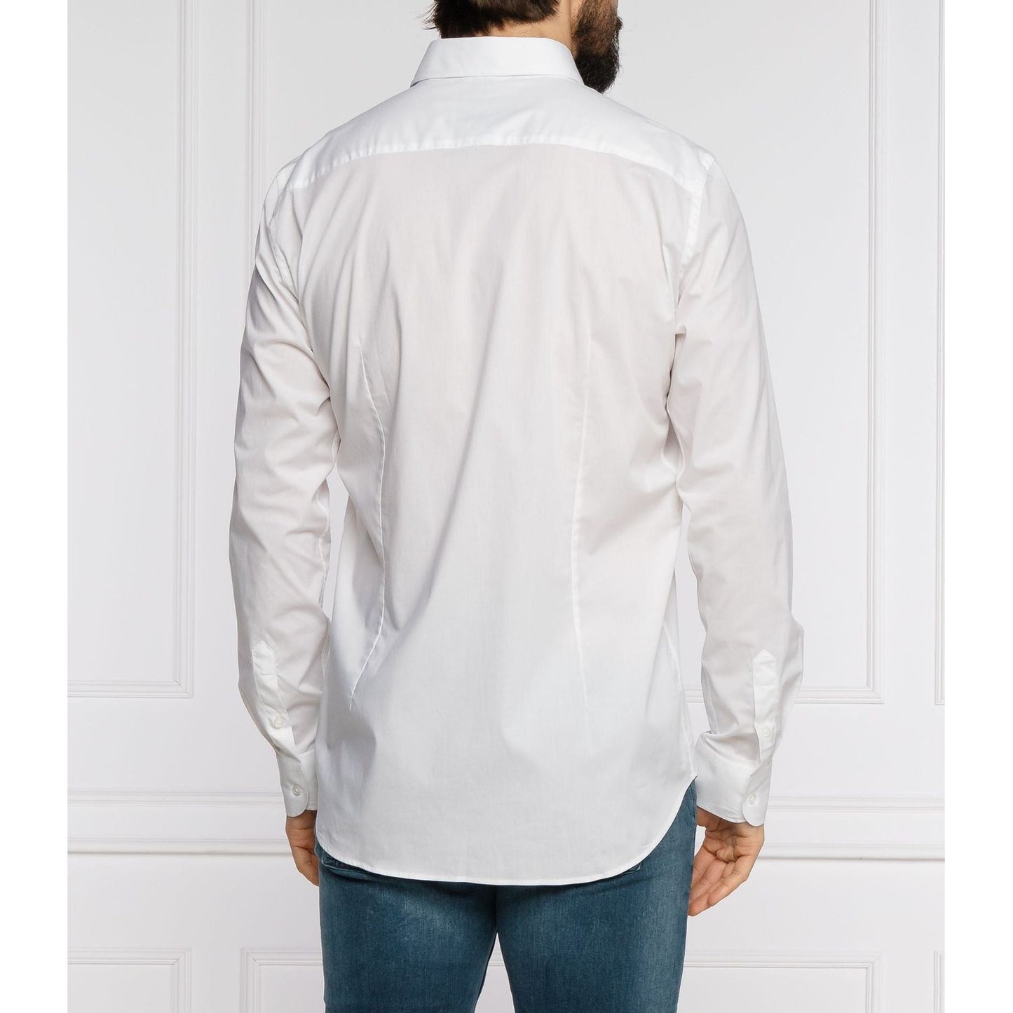 Aeronautica Militare Elegant White Slim Fit Cotton Shirt for Men white-cotton-shirt-12
