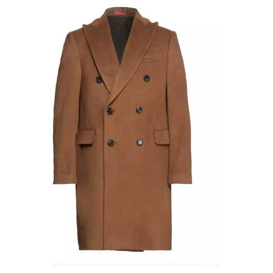 Borgia Beige Button-Front Borgia Coat brown-jacket-2