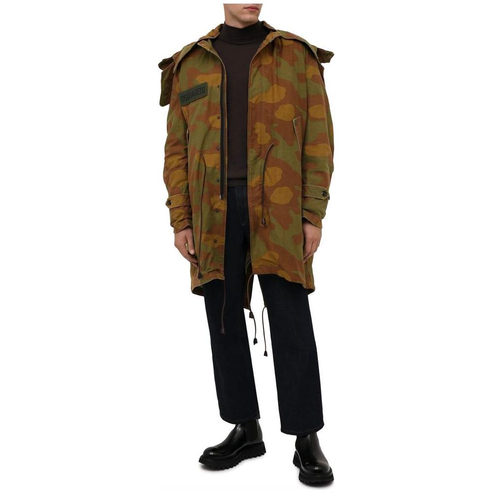 Dsquared² Camo Textured Hooded Parka with Leather Details brown-cotton-jacket product-8140-2004730046-83e3517a-30d.jpg