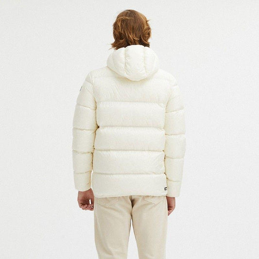 Centogrammi Pristine White Hooded Jacket with Goose Down white-nylon-jacket