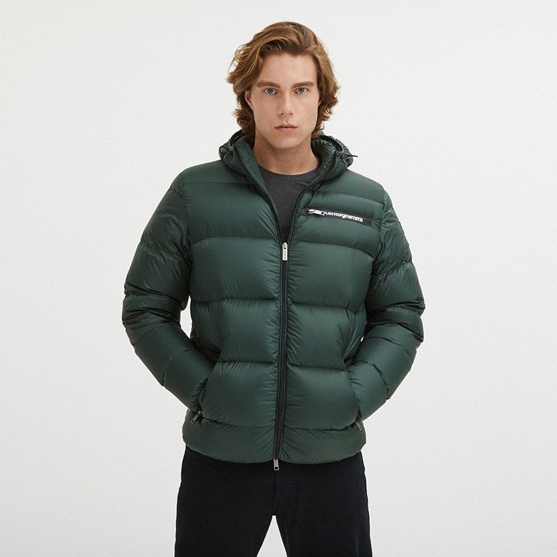 Centogrammi Sleek Dark Green Hooded Winter Jacket green-nylon-jacket-1 product-8323-1395271659-13-b8776fa1-62b.jpg