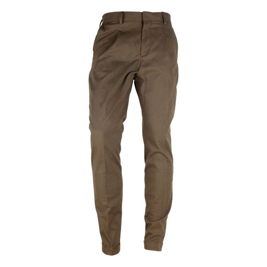 Made in Italy Warm Milano Wool-Blend Men's Trousers brown-wool-trousers