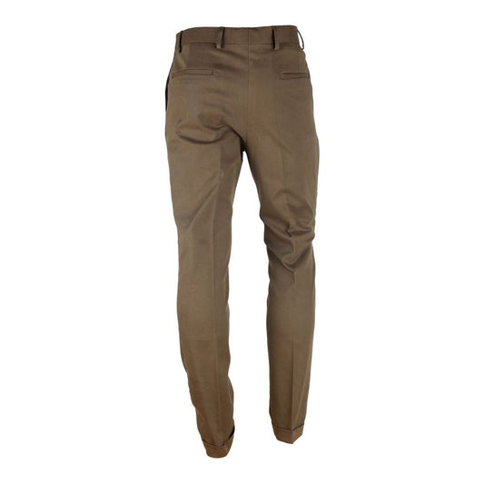 Made in Italy Warm Milano Wool-Blend Men's Trousers brown-wool-trousers
