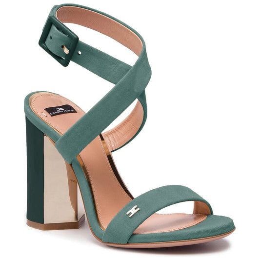 Elisabetta Franchi Suede Sandals with Maxi High Heel green-leather-di-calfskin-sandal product-8413-1901129722-04326275-022.jpg