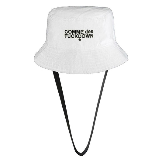 Comme Des Fuckdown | White Polyester Hats & Cap | McRichard Designer Brands