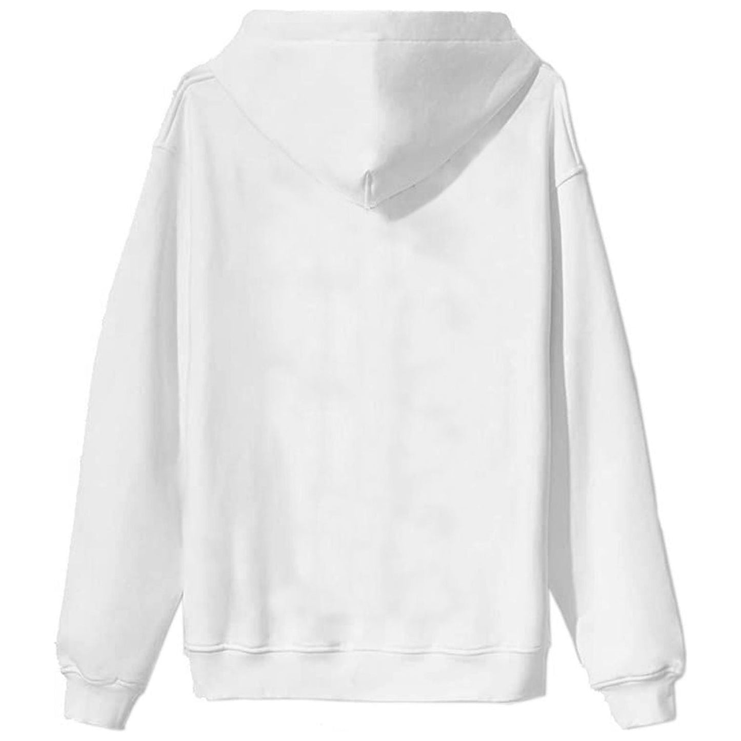 Comme Des Fuckdown Chic White Logo Print Hooded Sweatshirt white-cotton-sweater-7