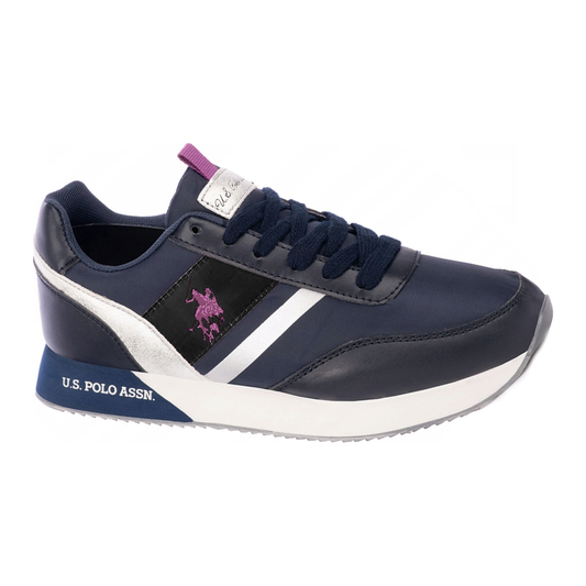 U.S. POLO ASSN. Eco Chic Blue Sneakers with Metallic Accents blue-nylon-sneaker product-8547-1819489819-76041ff1-d2b.png