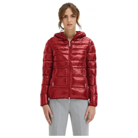 Centogrammi Elegant Ultra Light Hooded Down Jacket red-nylon-jackets-coat-2