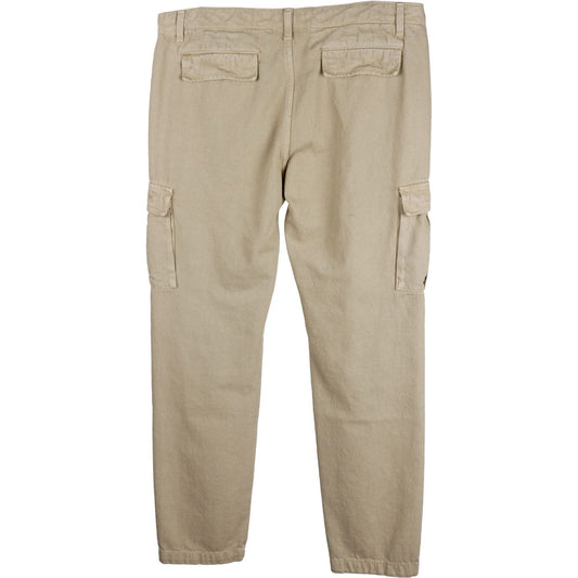 Comme Des Fuckdown Beige Cargo Denim Trousers - Urban Chic beige-cotton-jeans-pant-23