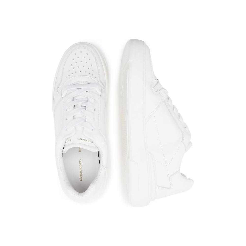 Liviana Conti Elegant White Leather Sneakers with Gold Accents white-leather-sneaker-2 product-9434-2040117370-f8ba78c4-e6b.jpg