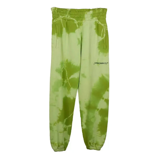 Hinnominate Iridescent Green Cotton Fleece Trousers green-cotton-jeans-pant-11 product-9465-1690648197-1-ee51b2f5-a18.webp