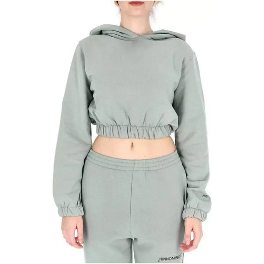 Hinnominate Chic Cropped Hooded Cotton Sweatshirt green-cotton-sweater-67 product-9549-783917073-1-47ecb4b1-725.webp