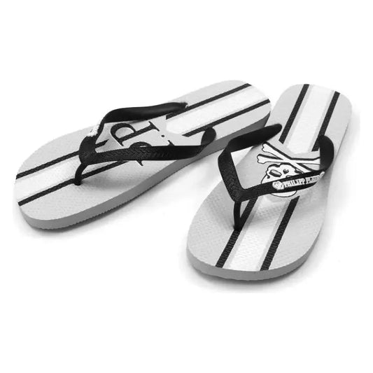 Philipp Plein Chic Gray Logo Print Flip Flops gray-polyethylene-sandal product-9653-361951075-6a0337dd-04f.webp