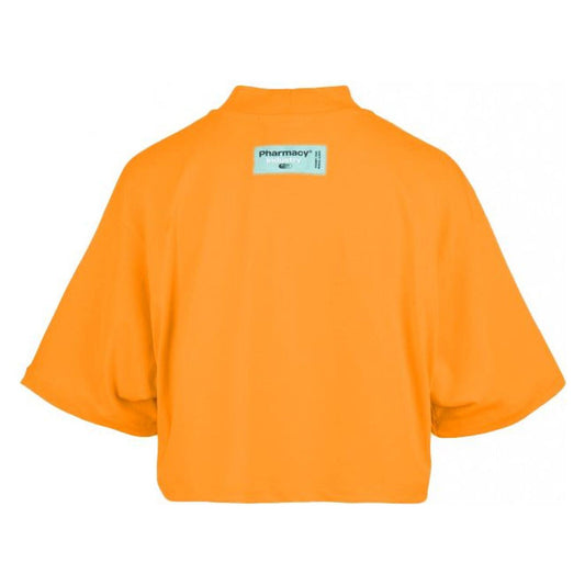 Pharmacy Industry Chic Orange Embroidered Logo Tee orange-cotton-tops-t-shirt-3